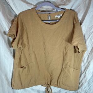 Madewell Tan Short Sleeve Women's Top